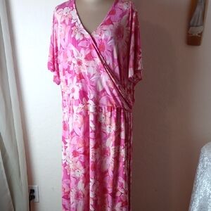 Susan Graver Pink and Red Floral Dress